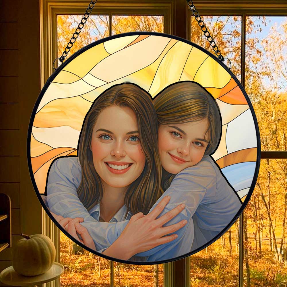 Personalized Stained Glass Window Hangings, Perfect Gifts For Mom Grandma