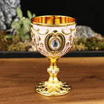 European Metal Shot Glass 30ml Vintage Glass Liquor Cup for Home Use