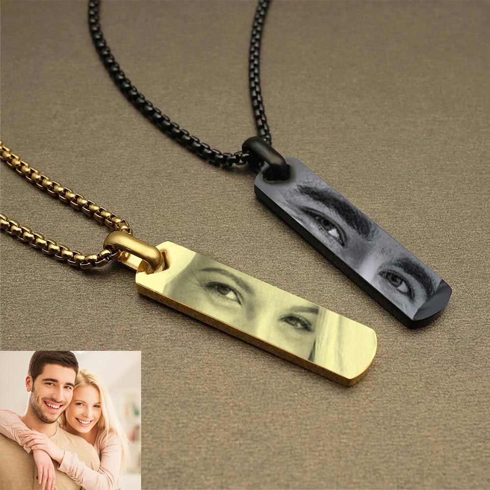 Personalized Eyes Engraved Necklace Wedding Gift