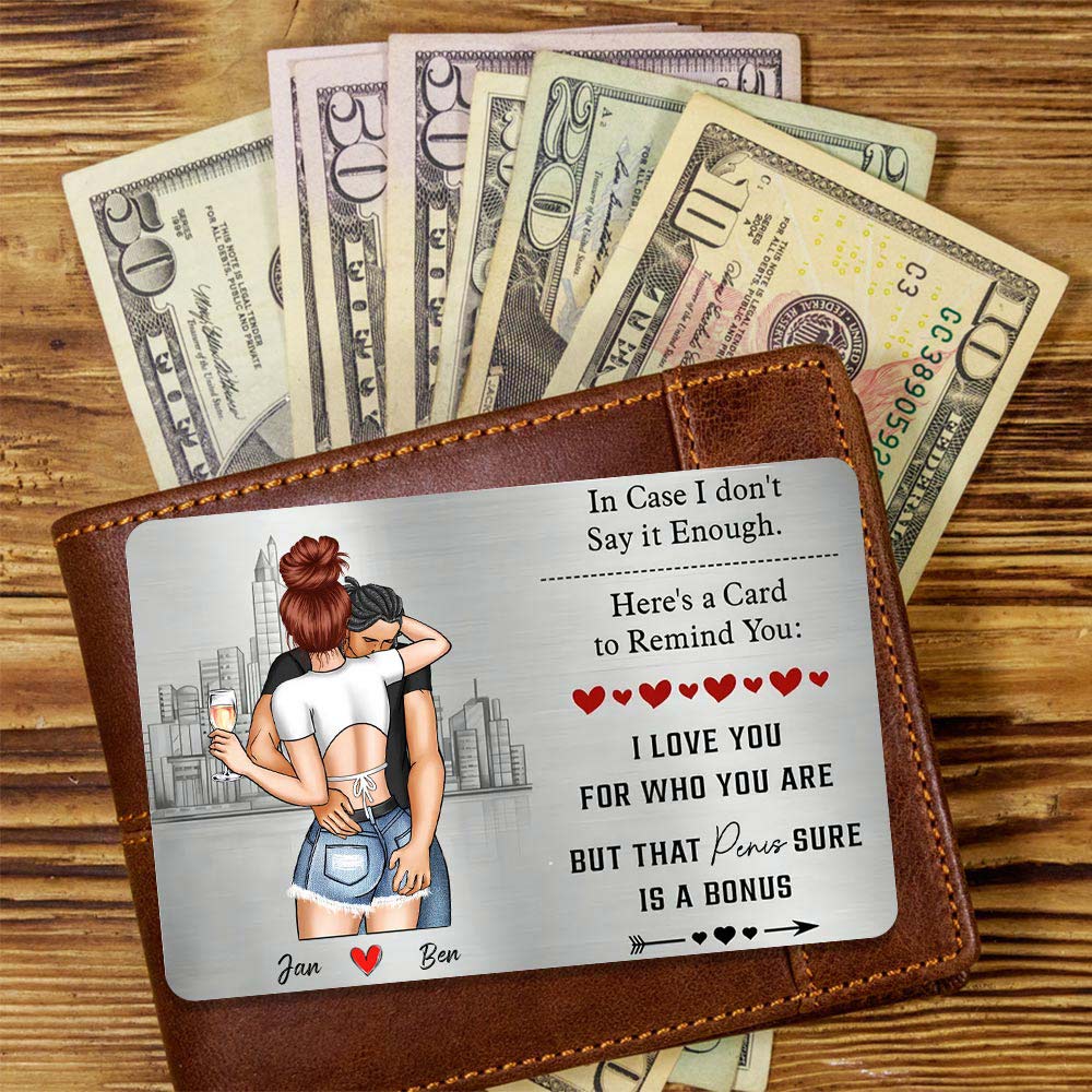 Personalized Wallet Card Gift, Anniversary Reminder Card For Couples, Wife