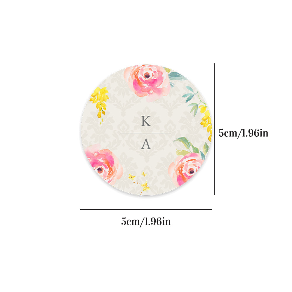 Glamorous Garden Wedding Stickers Wine Glass Stickers