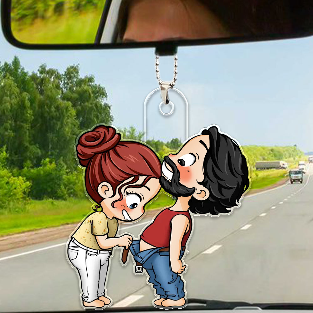 Personalized Car Ornament, Wedding Gift, Gift For Husband Wife Cute Couple