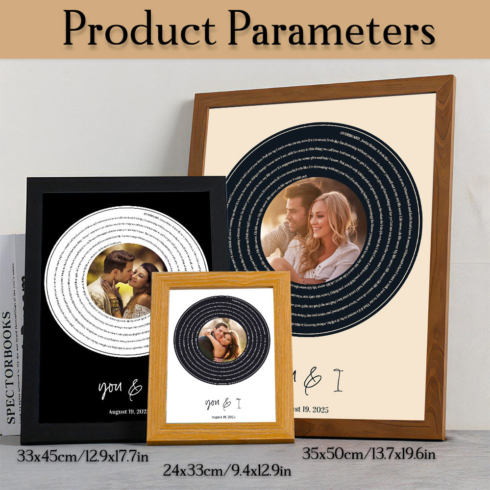 Custom Picture Song Lyrics Wedding gifts Anniversary gift