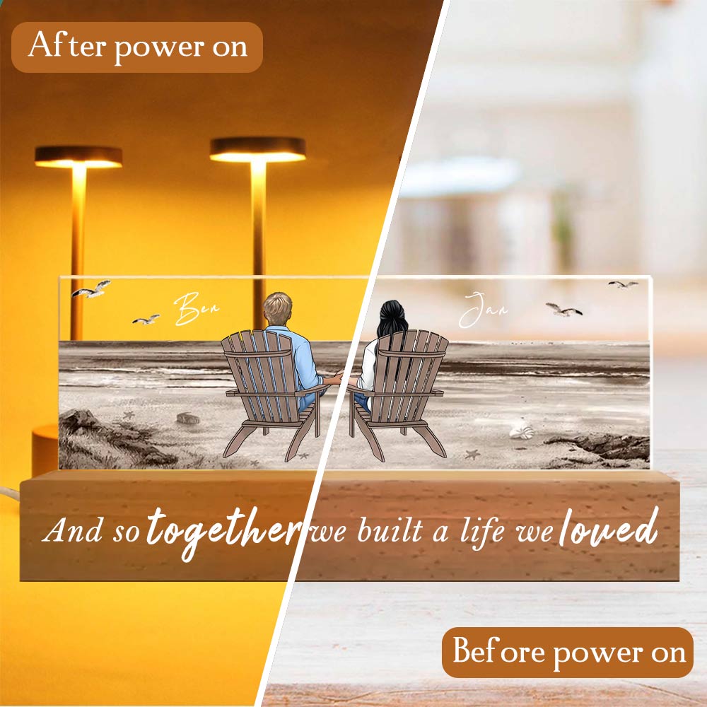 Personalized Led Night Light Couple Anniversary Wedding Gift