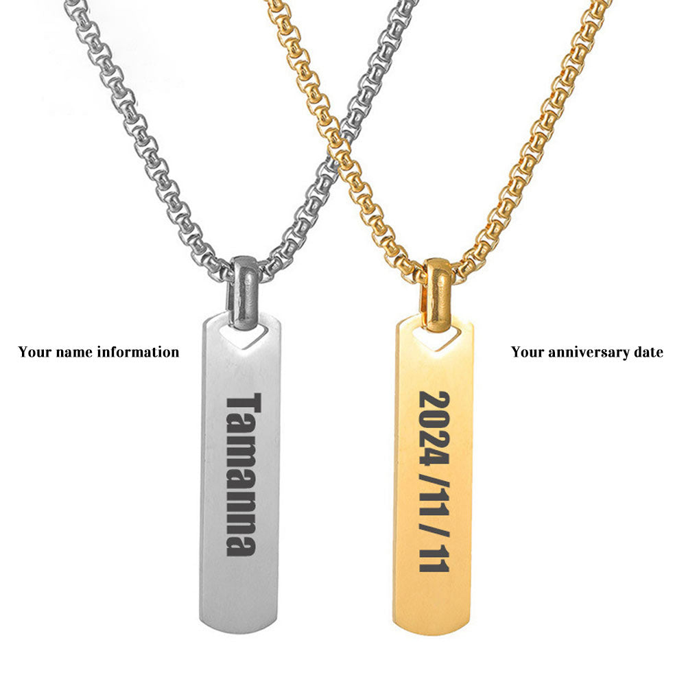 Personalized Eyes Engraved Necklace Wedding Gift