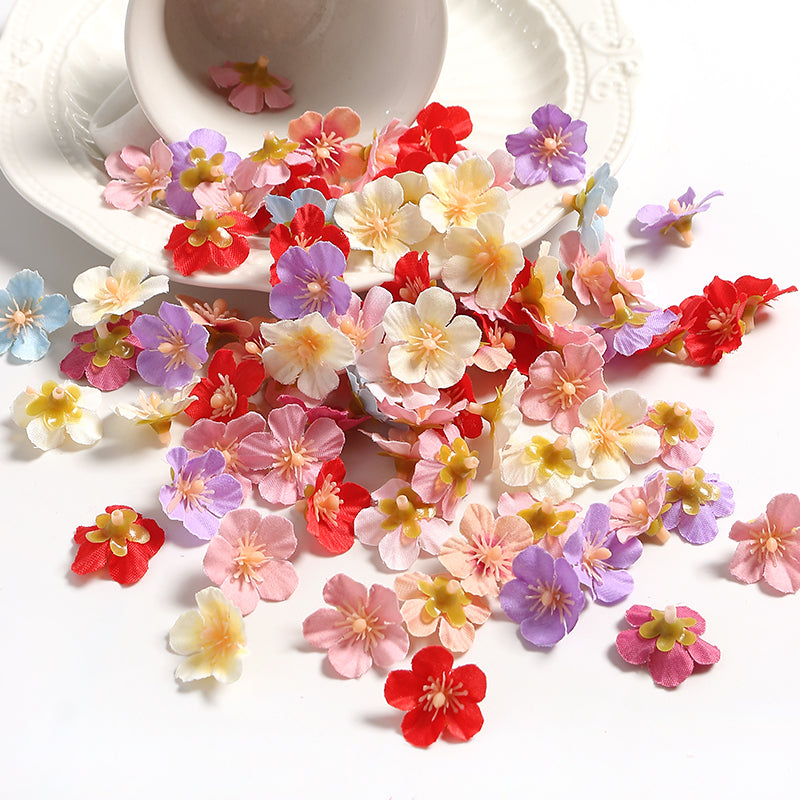 Silk Peach Blossom DIY Flower Petals for Handmade Hair Accessories Wedding Decoration