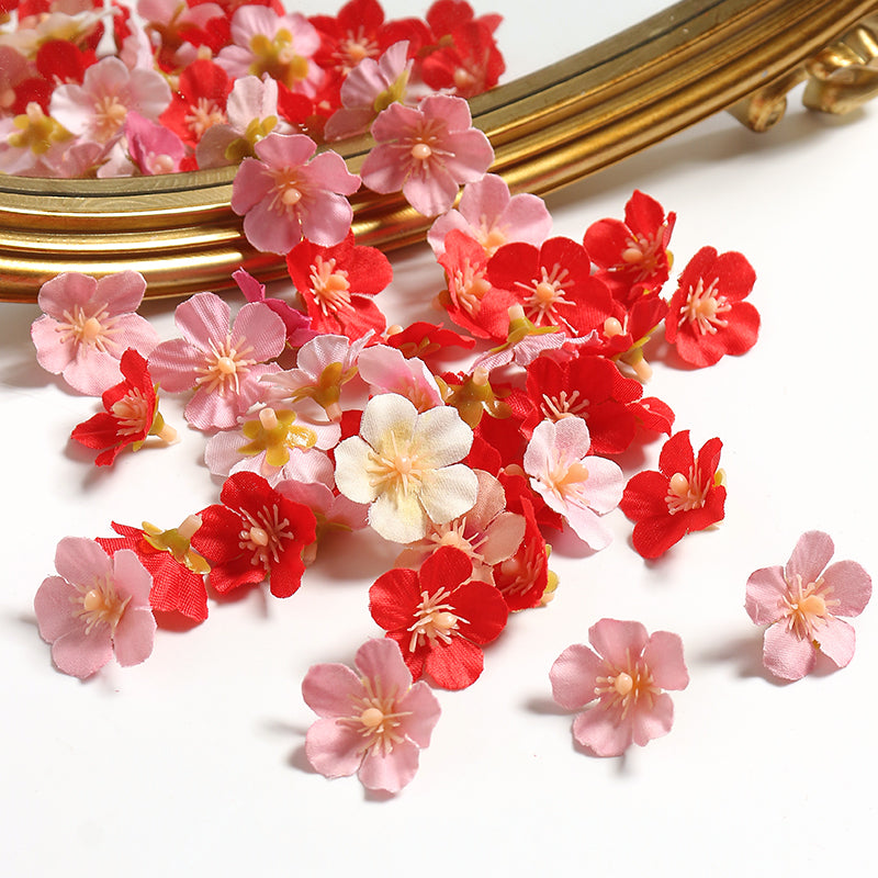 Silk Peach Blossom DIY Flower Petals for Handmade Hair Accessories Wedding Decoration