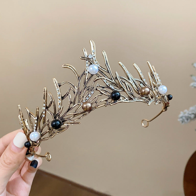 Sparkling Rhinestone Princess Queen Crown Headband Luxury Bridal Wedding Hair Accessory