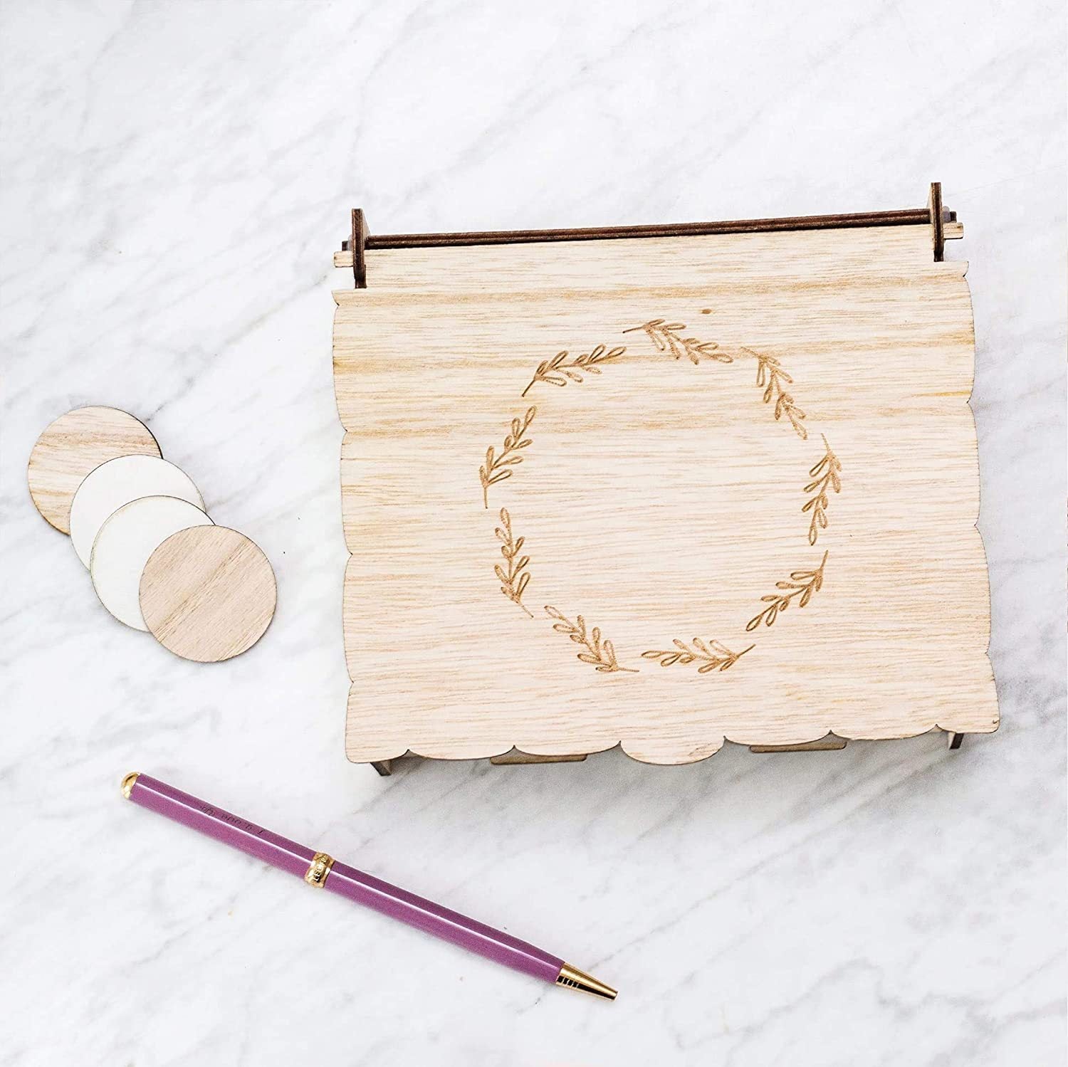 Wedding Personalized Sign-In Thin Creative Wooden Sign-In Book