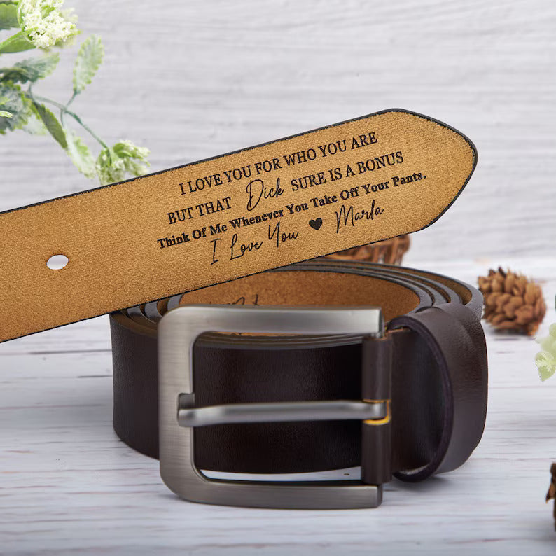 Personalized Engraved Belt, Wedding Gift for Bridegroom