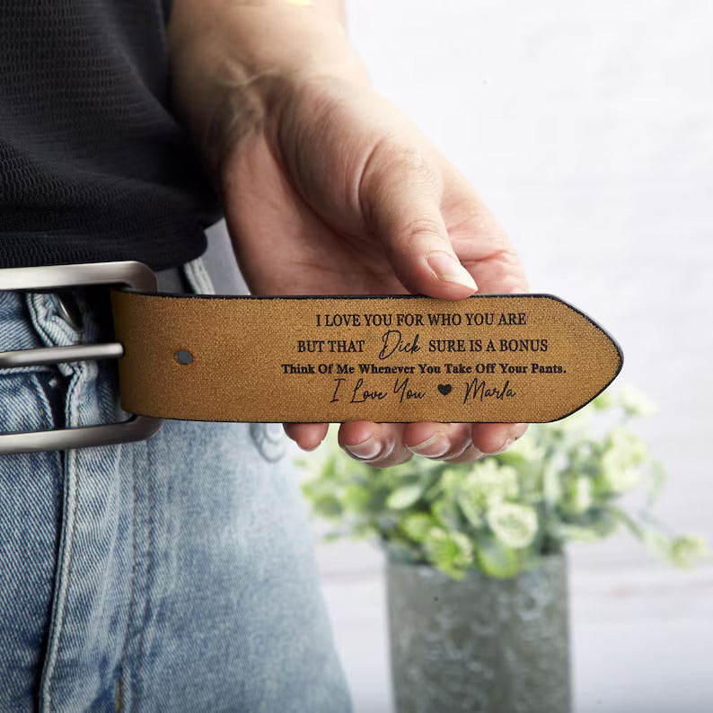 Personalized Engraved Belt, Wedding Gift for Bridegroom