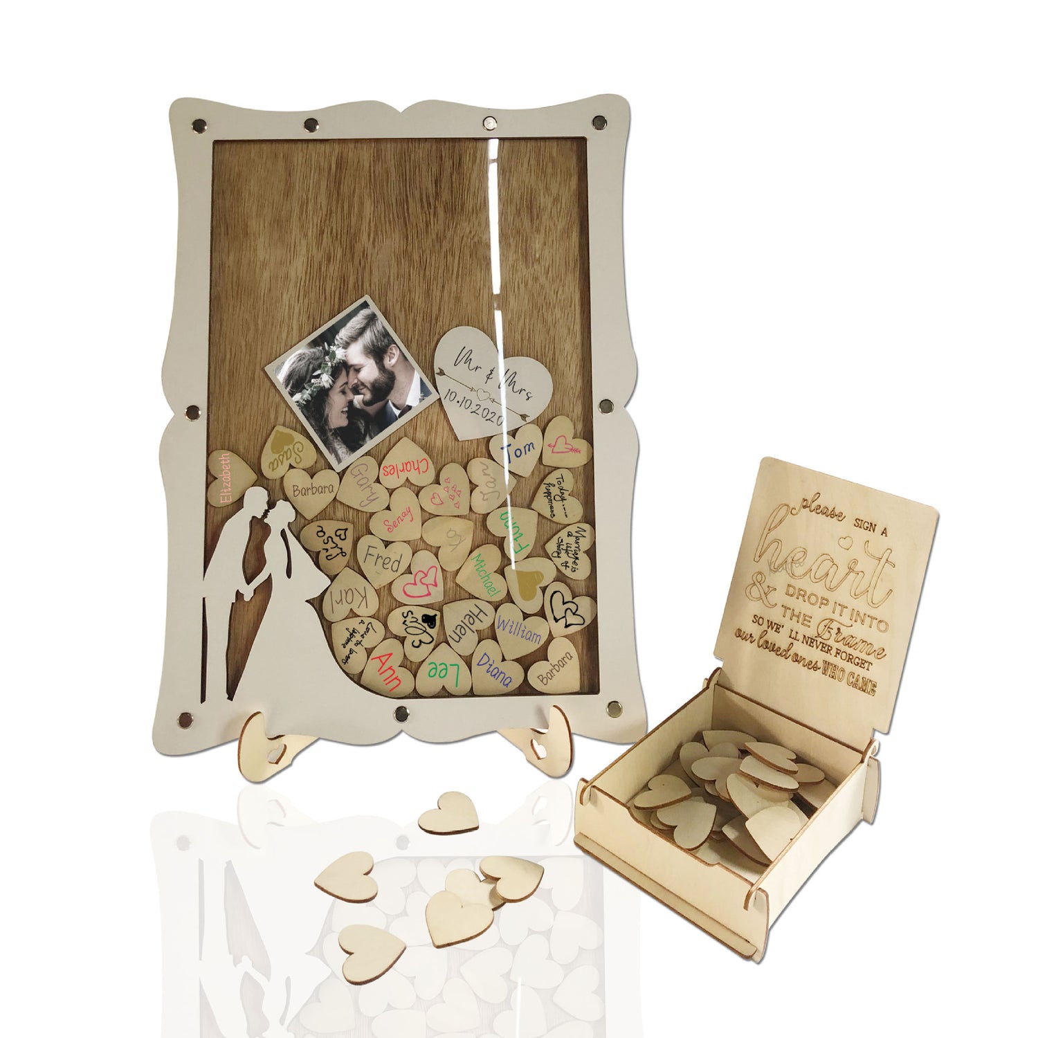 Wedding Sign-In Book Sign-In Book Wedding Wooden Photo Ornaments Crafts